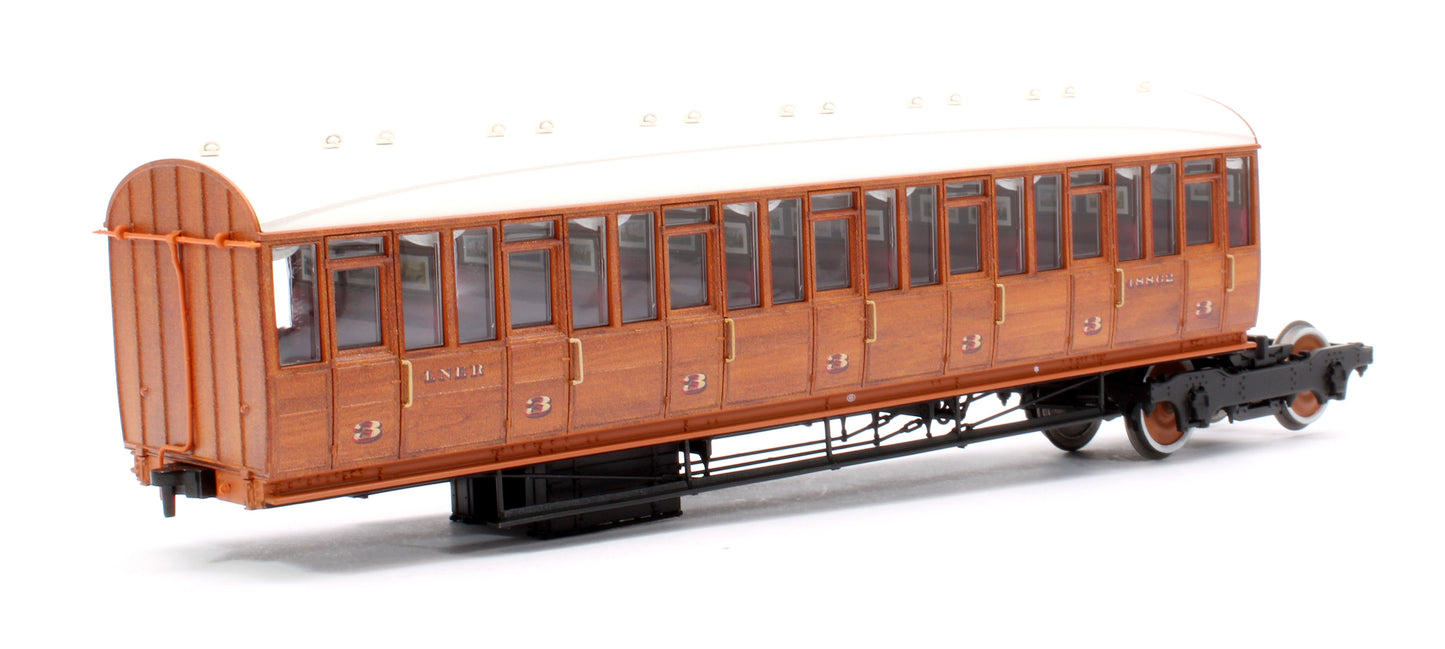 Quad Art Set No. 74A LNER Teak Preserved Set 4 Coach Pack