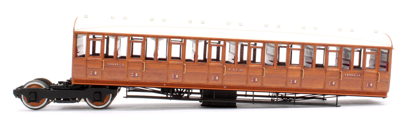 Quad Art Set No. 74A LNER Teak Preserved Set 4 Coach Pack