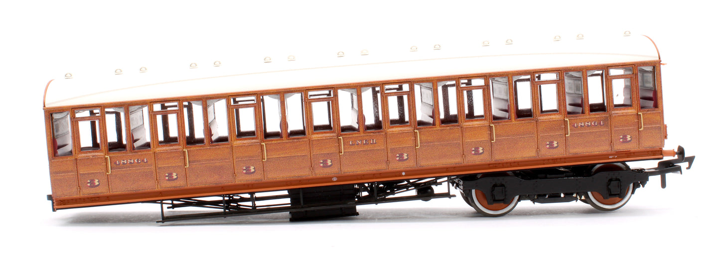 Quad Art Set No. 74A LNER Teak Preserved Set 4 Coach Pack