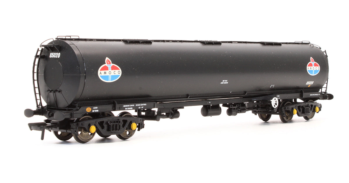 Pre-Owned 38-222 100 Ton TEA Bogie Tank Wagon Crude Oil 'Amoco' Black '85020'