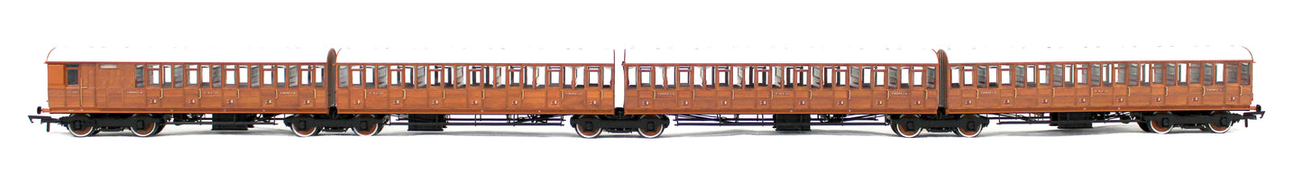 Quad Art Set No. 74A LNER Teak Preserved Set 4 Coach Pack