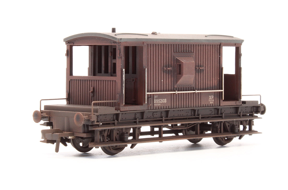 Pre-Owned 20T Brake Van Fitted BR Bauxite 'B952103' - Custom Weathered