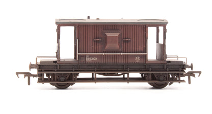 Pre-Owned 20T Brake Van Fitted BR Bauxite 'B952103' - Custom Weathered