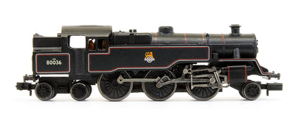 Pre-Owned 4MT Tank '80036' BR Lined Black Early Crest Steam Locomotive