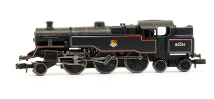Pre-Owned 4MT Tank '80036' BR Lined Black Early Crest Steam Locomotive