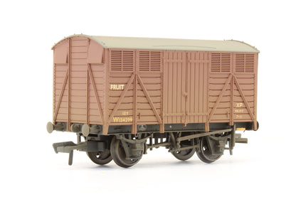 Pre-Owned 37-754D 12 Ton Ventilated Fruit Van BR Bauxite (Early) 'W134299' - Weathered