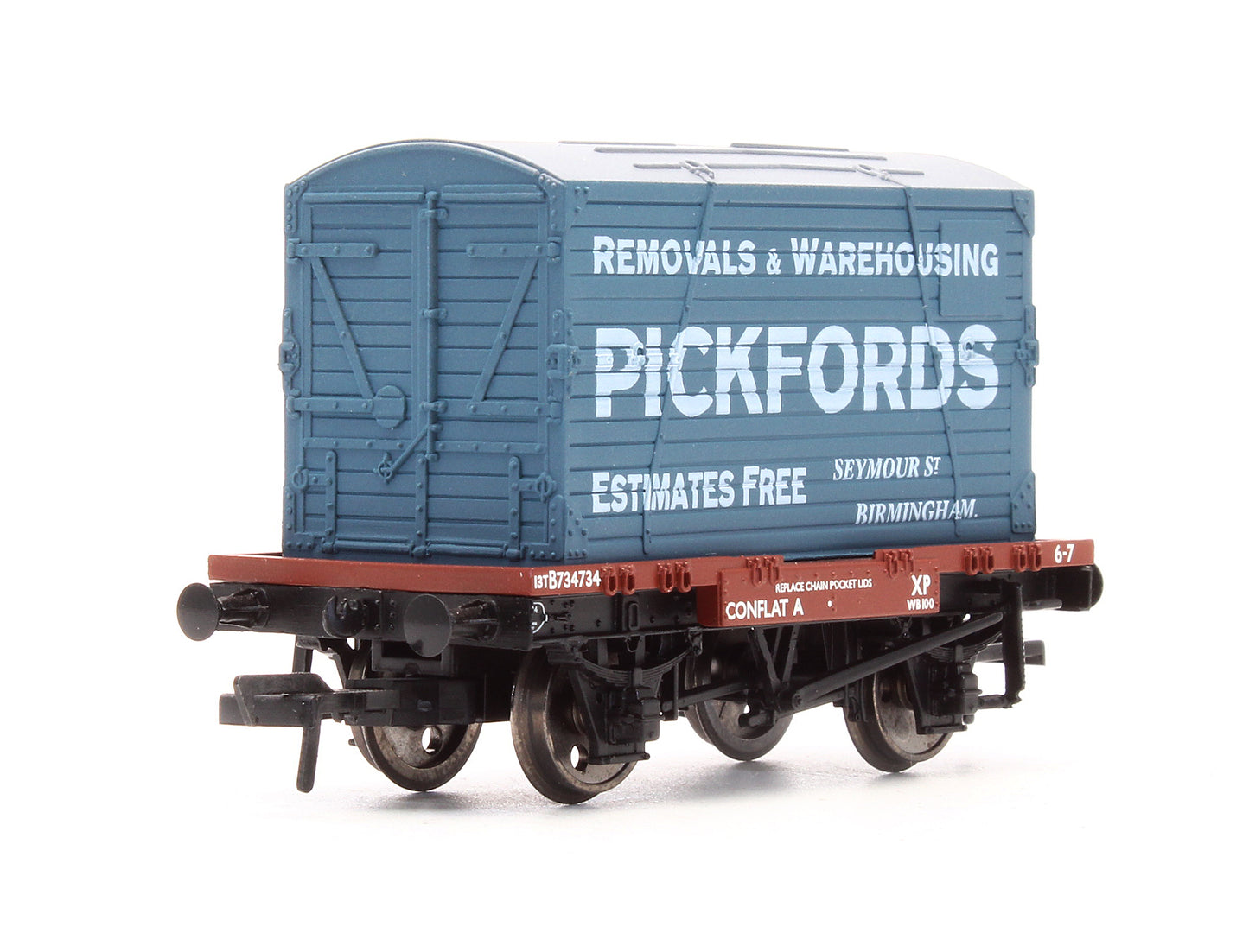 Pre-Owned 4F-037-102 Pickfords Conflat & Container 'B734734'