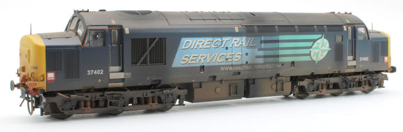Pre-Owned Class 37/4 37402 in Direct Rail Services (DRS) Compass Blue Diesel Locomotive - Weathered - DCC