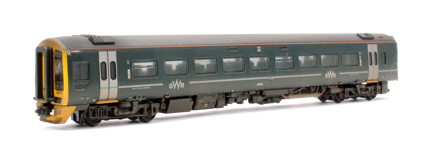 Pre-Owned Class 158 2-Car DMU 158750 GWR Green (FirstGroup) - DCC Sound & Weathered
