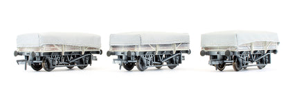 33-080TL Pre-Owned Set Of 3 China Clay Wagons BR Bauxite With Flat Hoods Weathered (Exclusive Edition)