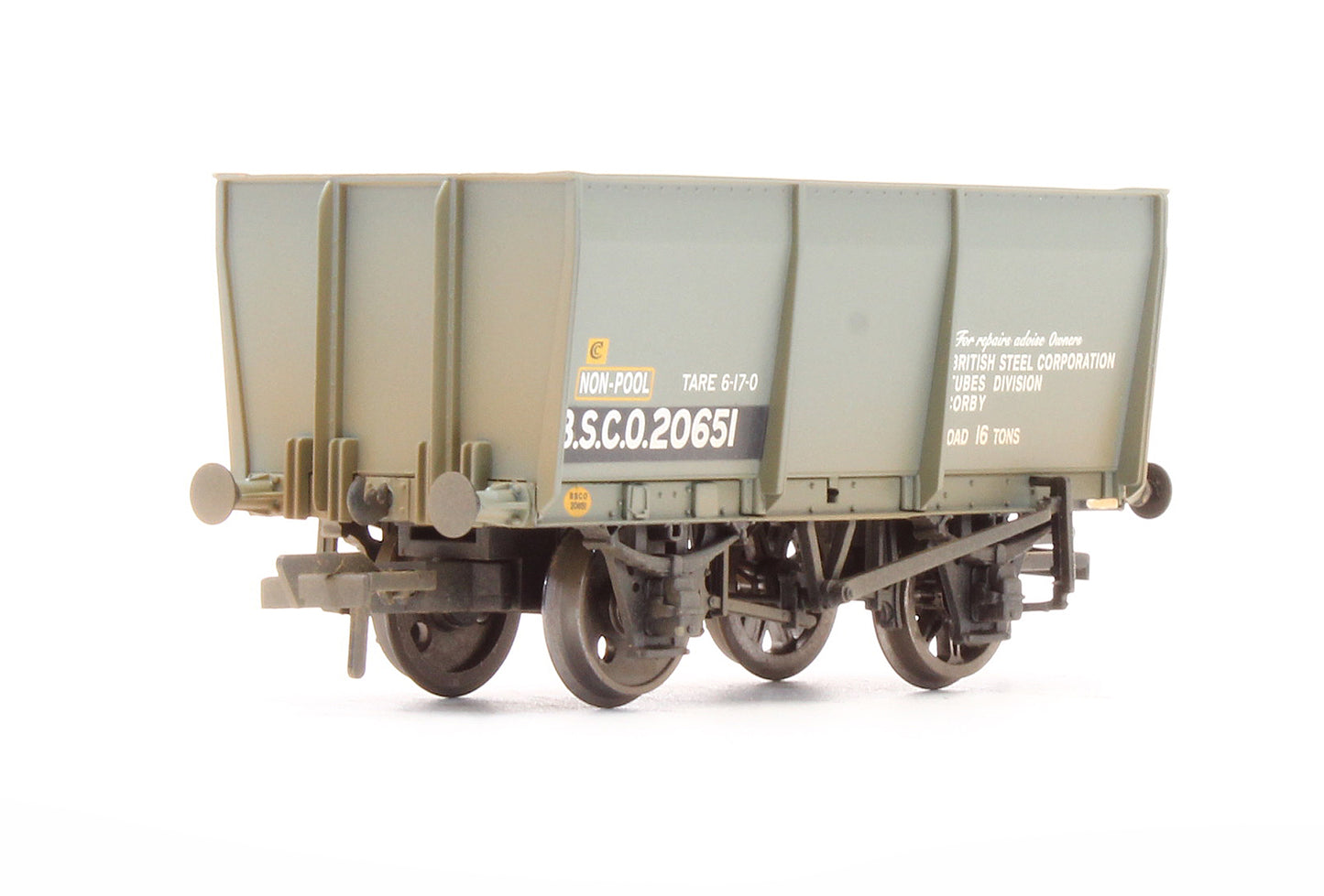 Pre-Owned 37-400Z Set Of 3 Slope Sided Tippler Wagons B.S.C.O. Grey - Weathered - Exclusive Edition