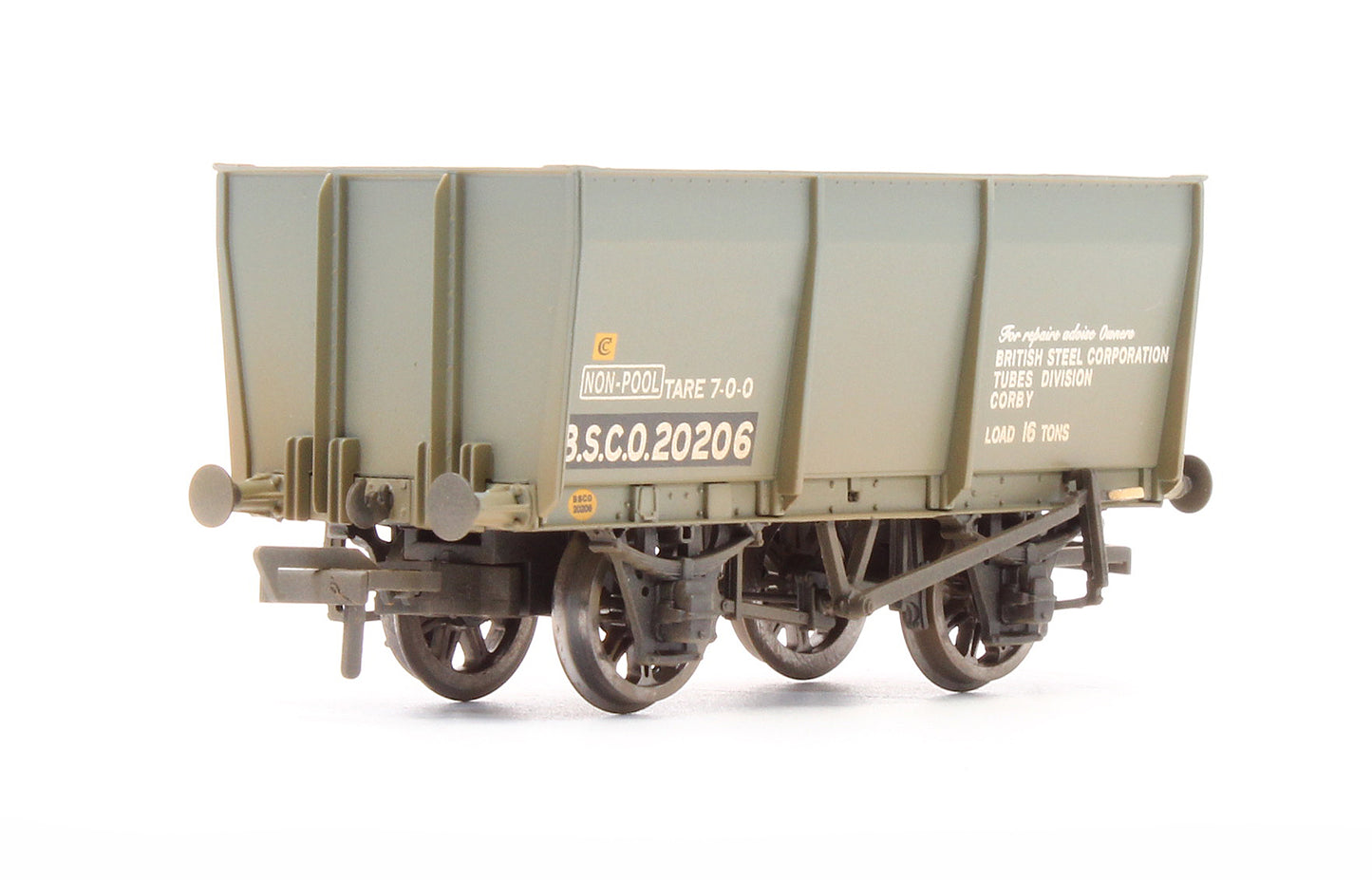 Pre-Owned 37-400Z Set Of 3 Slope Sided Tippler Wagons B.S.C.O. Grey - Weathered - Exclusive Edition