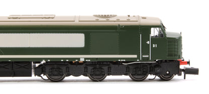 Class 44 D1 "Scafell Pike" Plain BR Green Diesel Locomotive (DCC Sound)