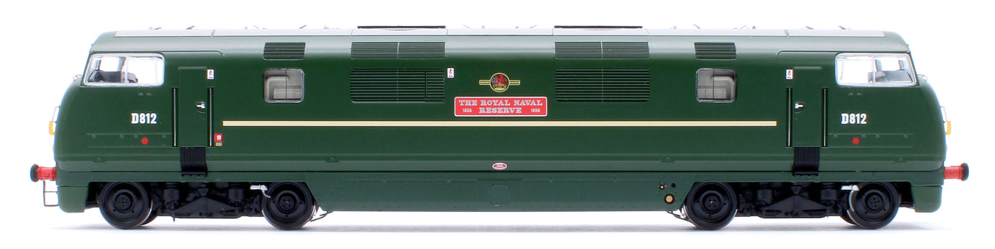 Class 42 'Warship' V1 BR Green SYP 'The Royal Naval Reserve 1859-1959' No.D812 Diesel Locomotive - DCC Sound