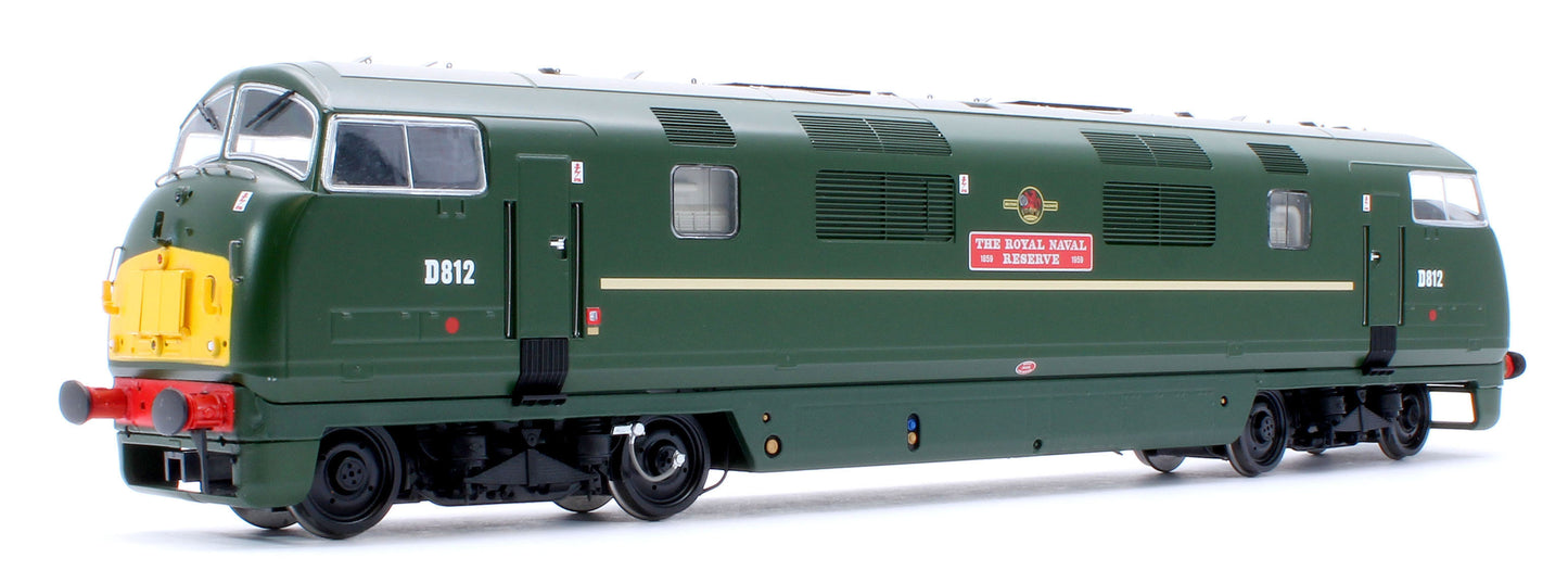 Class 42 'Warship' V1 BR Green SYP 'The Royal Naval Reserve 1859-1959' No.D812 Diesel Locomotive - DCC Sound