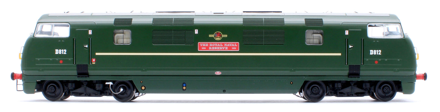 Class 42 'Warship' V1 BR Green SYP 'The Royal Naval Reserve 1859-1959' No.D812 Diesel Locomotive - DCC Sound