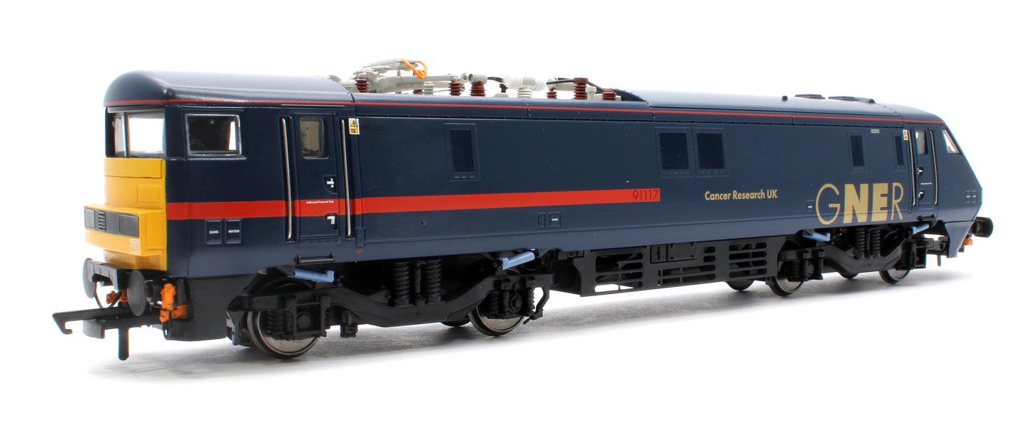 Class 91 91117 Bo-Bo "Cancer Research UK" GNER - Electric Locomotive