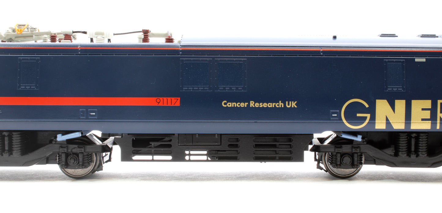 Class 91 91117 Bo-Bo "Cancer Research UK" GNER - Electric Locomotive