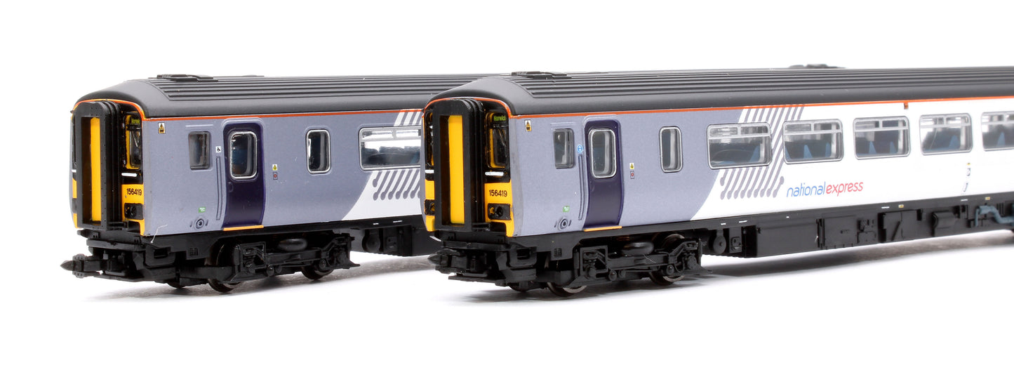 Class 156 156419 National Express East Anglia DMU - DCC Fitted