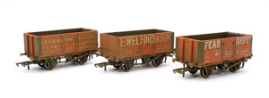 Pre-Owned 7 Plank Mineral Wagon Set (3) - Weathered