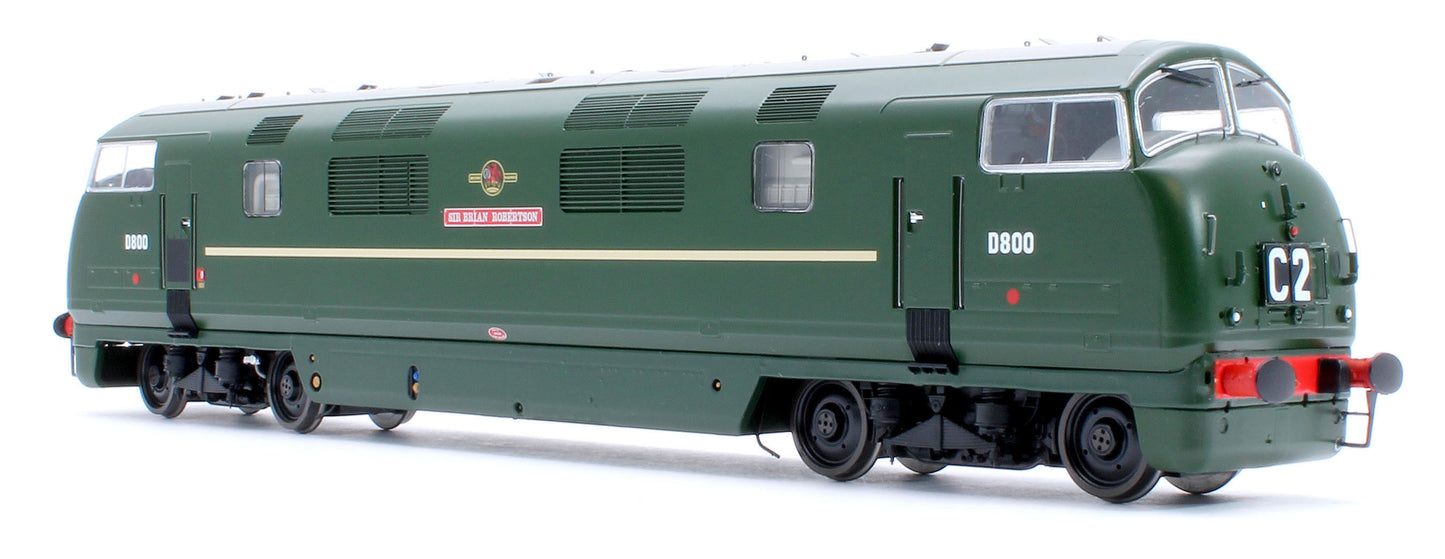 Class 42 'Warship' V1 BR Green 'Sir Brian Robertson' No.D800 Diesel Locomotive - DCC Sound