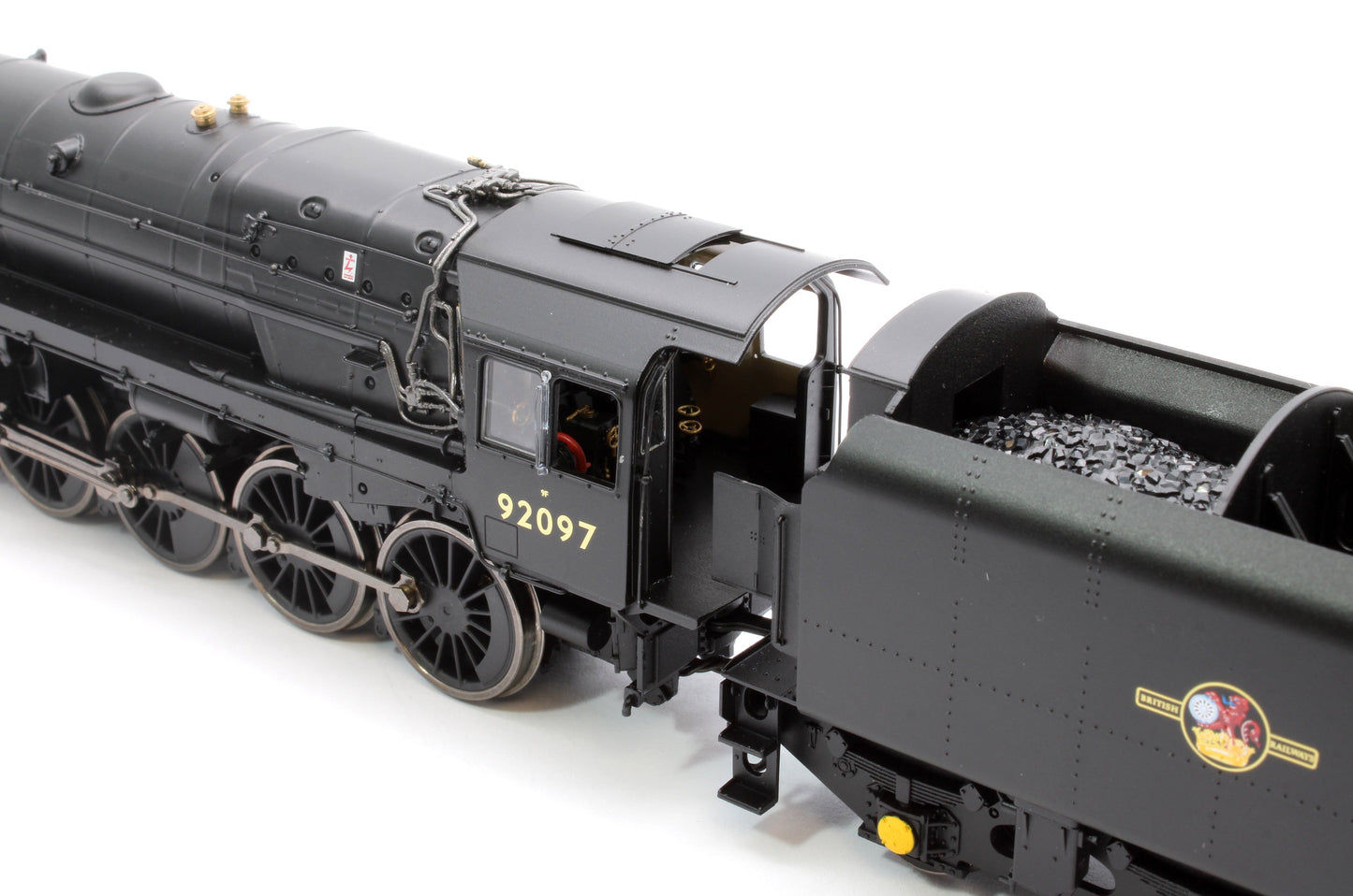 Pre-Owned Class 9F 2-10-0 92097 BR Black Late Crest (with Westinghouse Pumps) Steam Locomotive