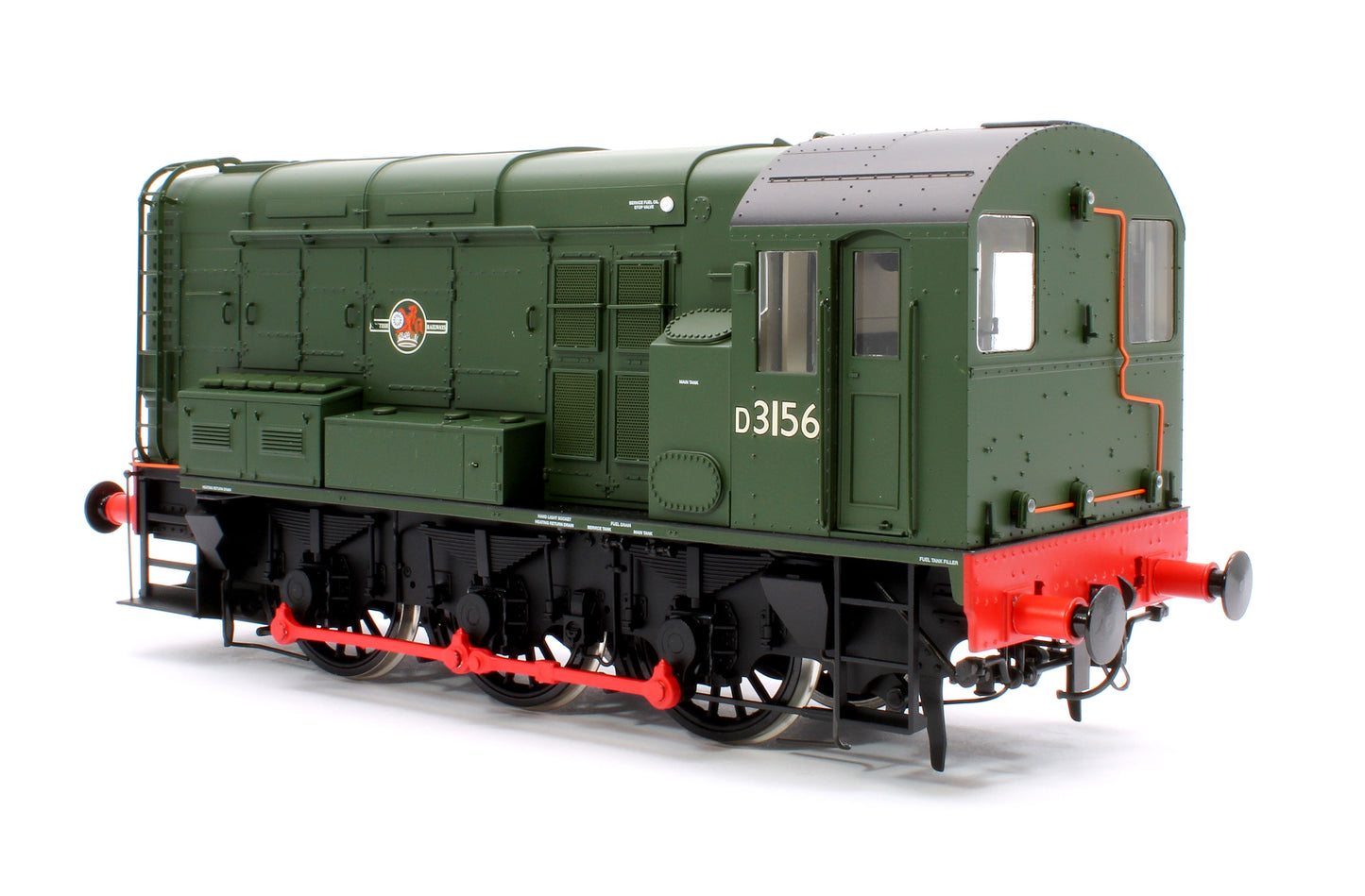 Class 08 D3156 BR Green Late Crest No Warning Panels Diesel Shunter Locomotive - DCC Fitted