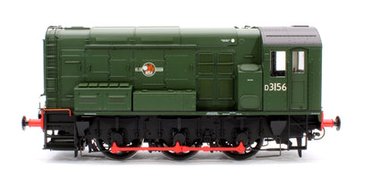 Class 08 D3156 BR Green Late Crest No Warning Panels Diesel Shunter Locomotive - DCC Fitted