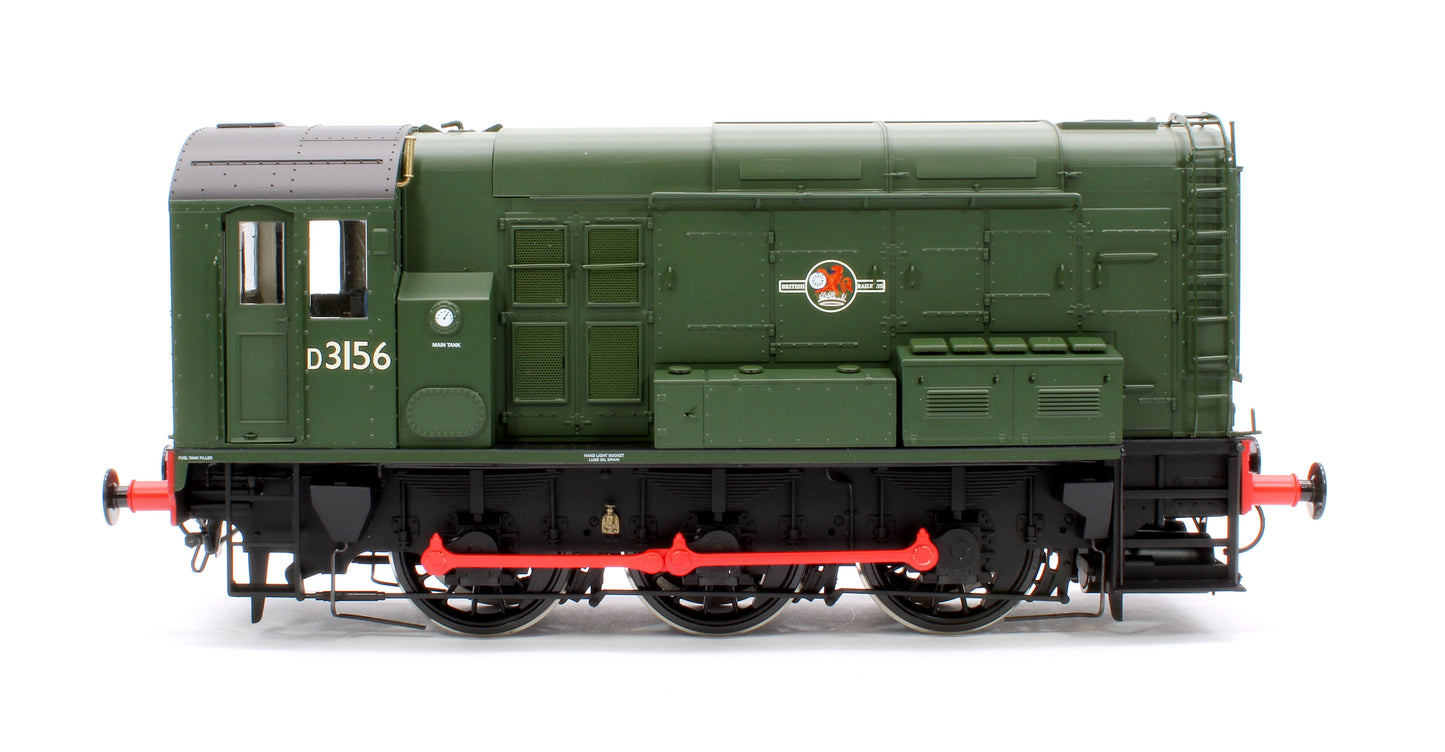 Class 08 D3156 BR Green Late Crest No Warning Panels Diesel Shunter Locomotive - DCC Fitted