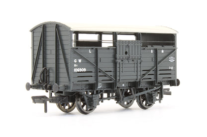 Pre-Owned 8 Ton Cattle Wagon GWR Dark Grey '106909'