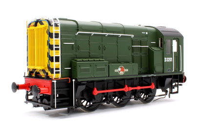 Pre-Owned Class 08 D3201 BR Green Late Crest With Wasp Stripes Diesel Shunter Locomotive - DCC Sound