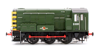Pre-Owned Class 08 D3201 BR Green Late Crest With Wasp Stripes Diesel Shunter Locomotive - DCC Sound