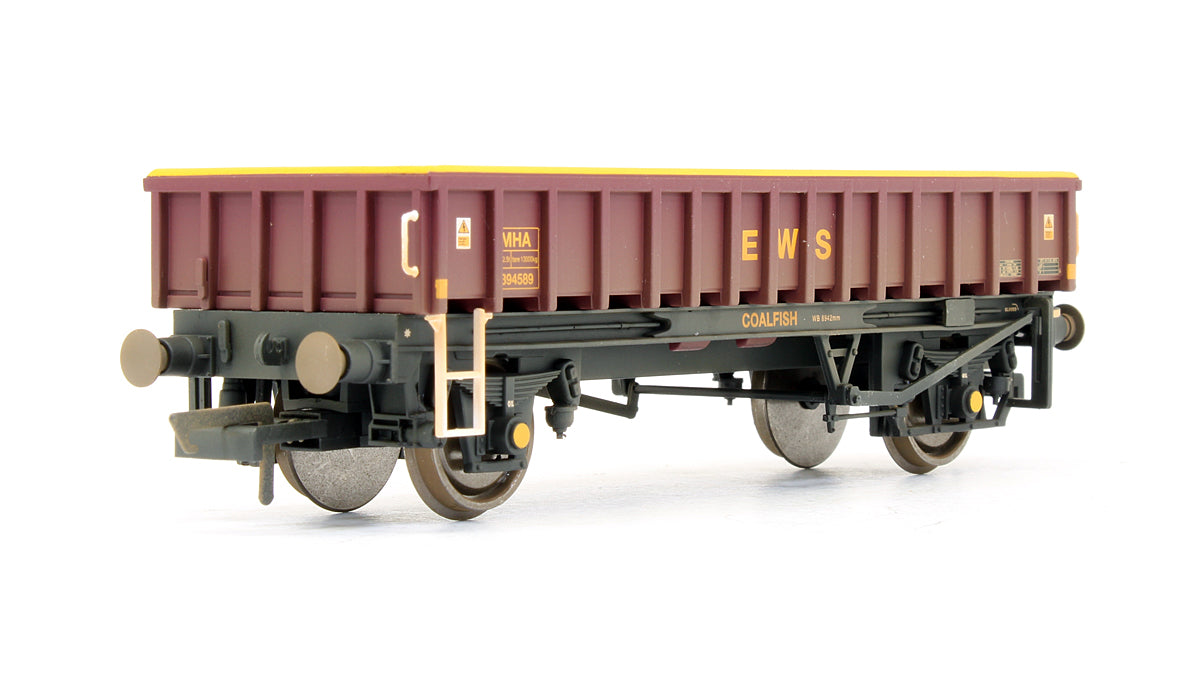 Pre-Owned Set Of 3 - 2 Axle Box Open Wagons Coalfish (MHA) - Weathered