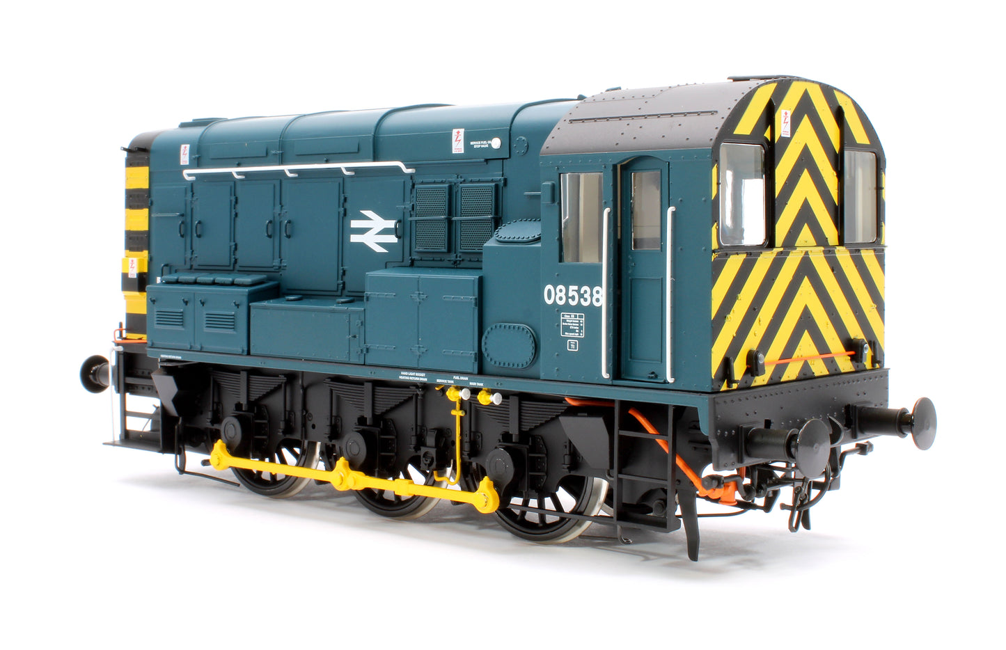 Class 08 08538 BR Blue Wasp Stripes Diesel Shunter Locomotive - DCC Sound Fitted