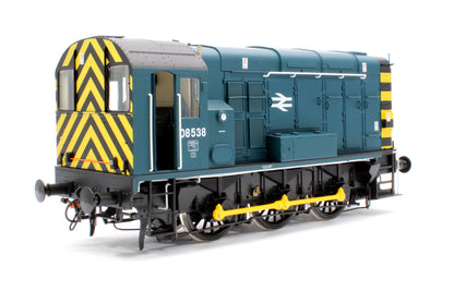 Class 08 08538 BR Blue Wasp Stripes Diesel Shunter Locomotive - DCC Sound Fitted