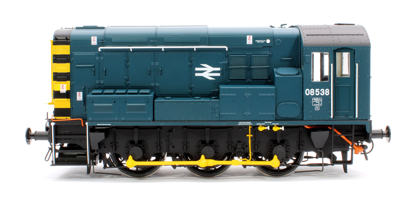 Class 08 08538 BR Blue Wasp Stripes Diesel Shunter Locomotive