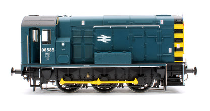 Class 08 08538 BR Blue Wasp Stripes Diesel Shunter Locomotive - DCC Sound Fitted