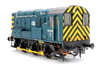 Class 08 08538 BR Blue Wasp Stripes Diesel Shunter Locomotive - DCC Sound Fitted