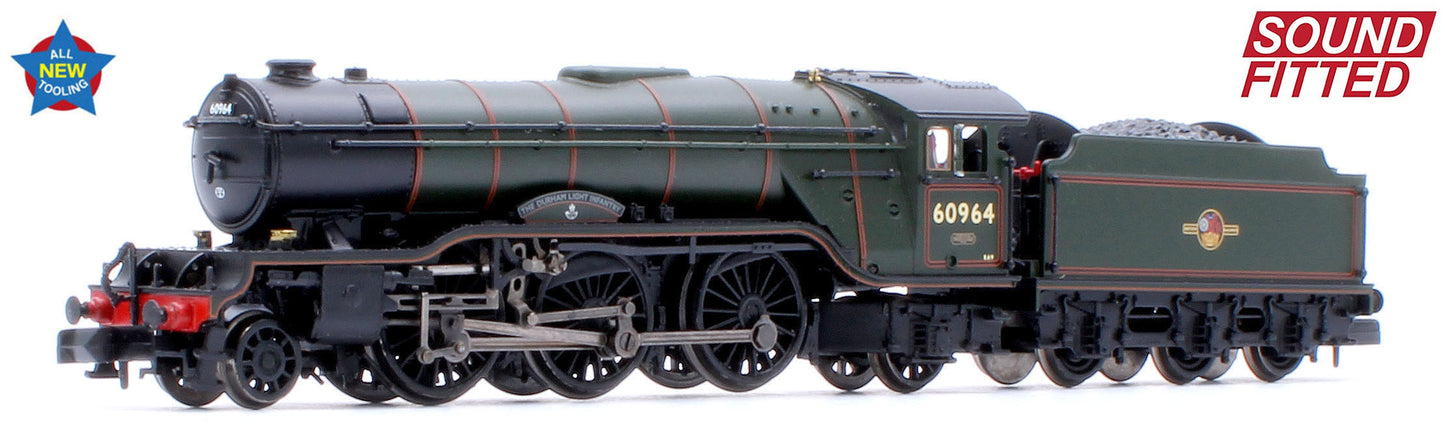 LNER V2 60964 'Durham Light Infantry' BR Lined Green (Late Crest) Steam Locomotive - DCC Sound