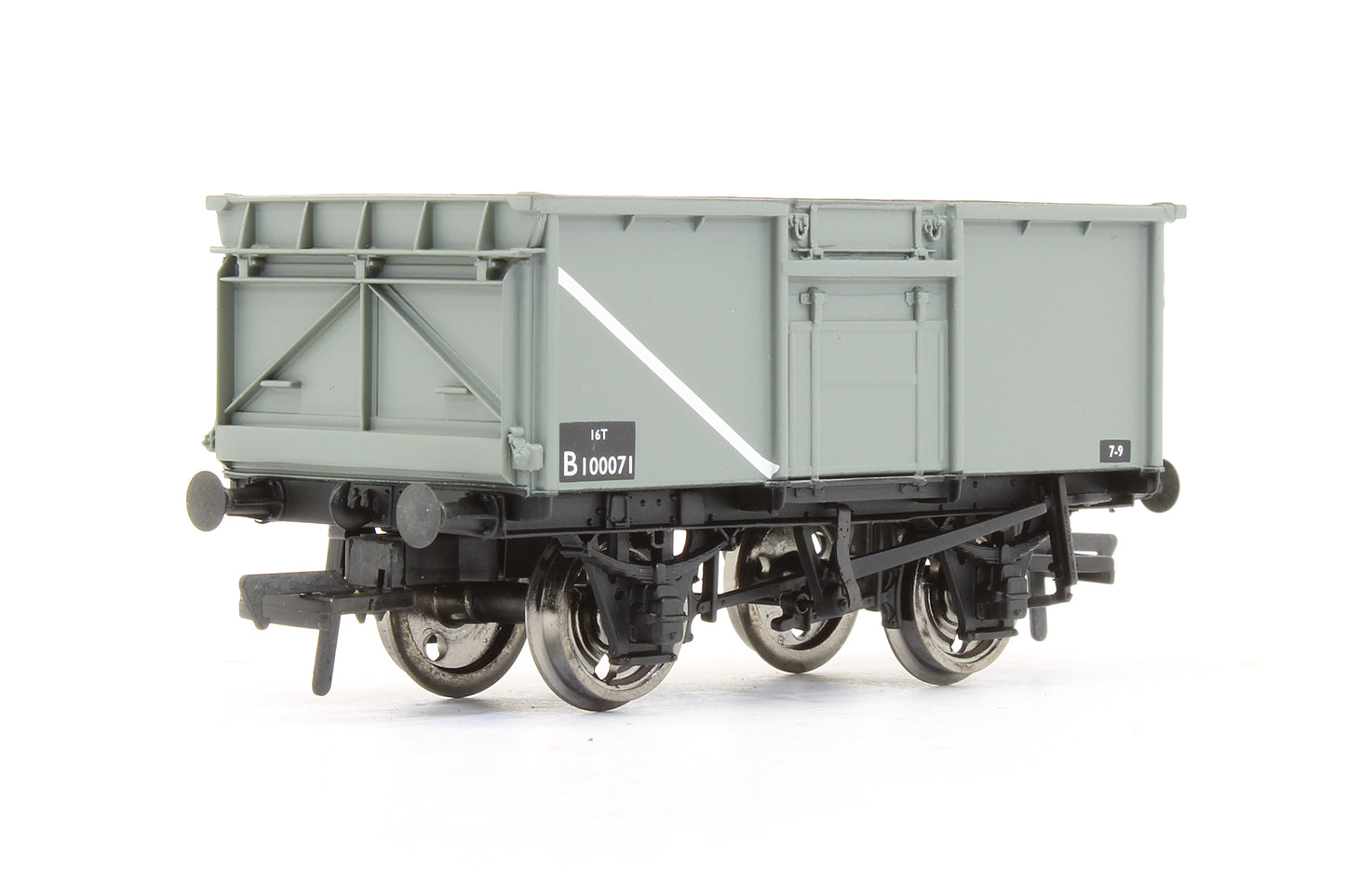 Pre-Owned 37-225 16 Ton Steel Mineral Wagon BR Grey With Top Flap Doors 'B100071'