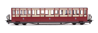 Ffestiniog Railway Long 'Bowsider' Bogie Coach, Red & Cream, No. 19