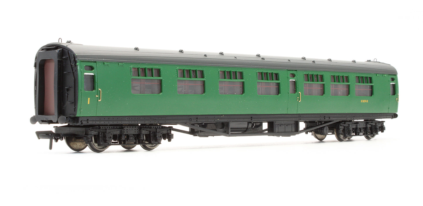 Pre-Owned 63ft Bulleid Corridor Composite Coach BR (SR) Green S5874S