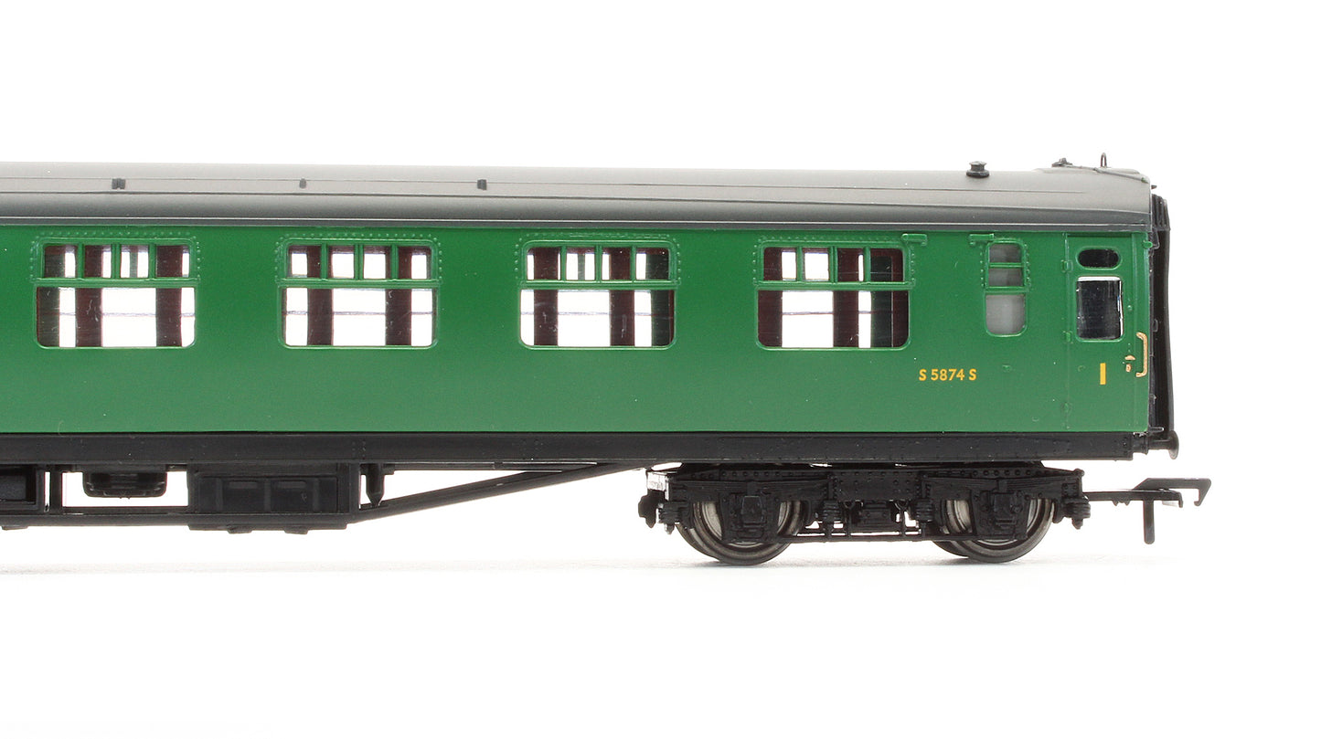 Pre-Owned 63ft Bulleid Corridor Composite Coach BR (SR) Green S5874S
