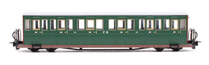 Ffestiniog Railway Long 'Bowsider' Bogie Coach, Colonel Stephens Green, No. 19
