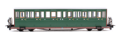 Ffestiniog Railway Short 'Bowsider' Bogie Coach, Colonel Stephens Green, No. 17