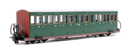 Ffestiniog Railway Short 'Bowsider' Bogie Coach, Colonel Stephens Green, No. 17