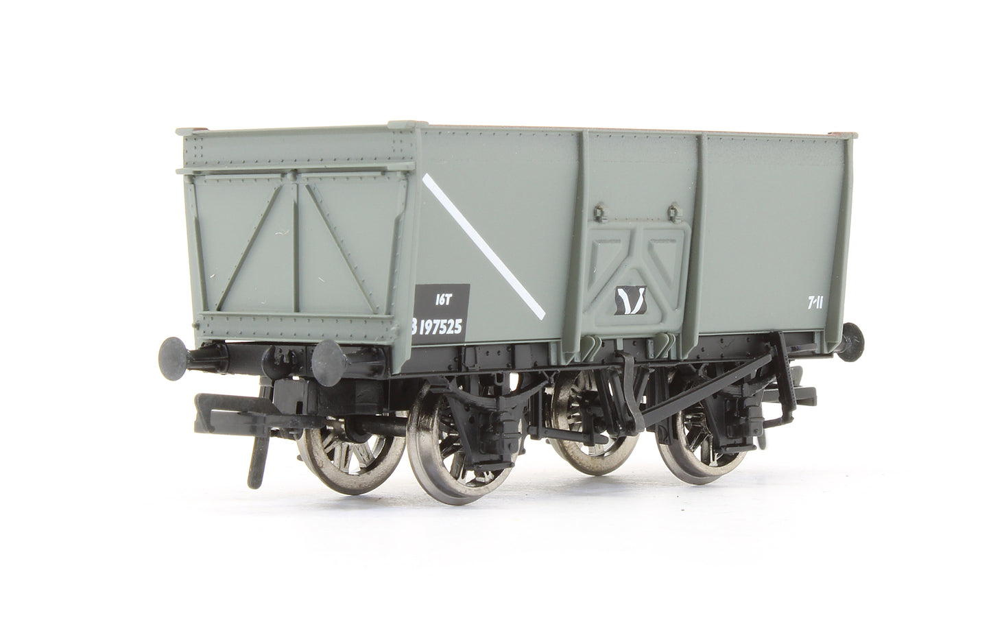 Pre-Owned 37-425 16 Ton Slope Side Pressed Side Door Mineral Wagon Grey 'B 197525'