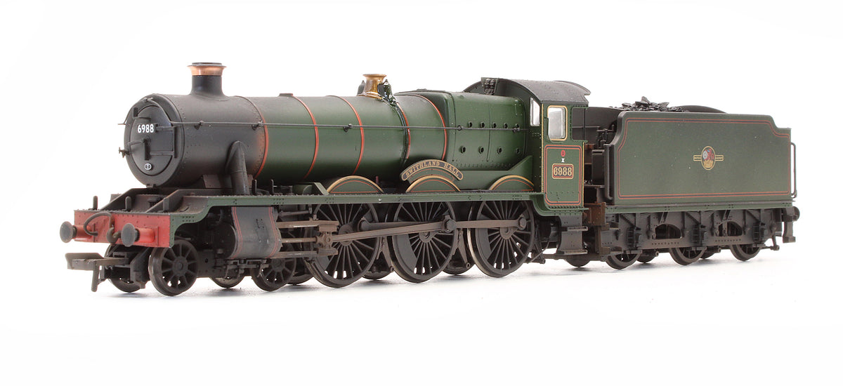 31-780 Pre-Owned Modified Hall Class 6988 BR Green Late Crest 'Swithland Hall' Steam Locomotive - Custom Weathered
