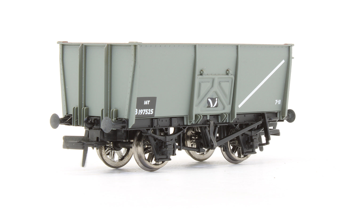 Pre-Owned 37-425 16 Ton Slope Side Pressed Side Door Mineral Wagon Grey 'B 197525'
