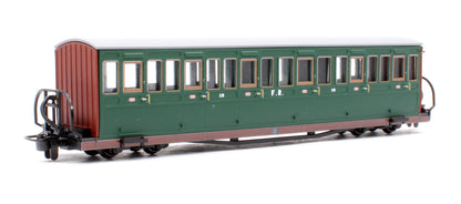 Ffestiniog Railway Short 'Bowsider' Bogie Coach, Colonel Stephens Green, No. 18